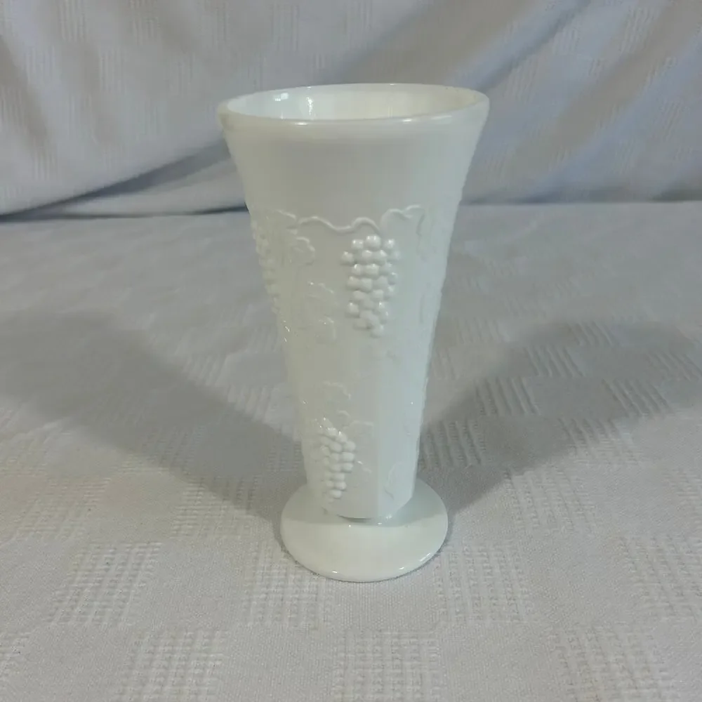 Milk Glass Vase 8